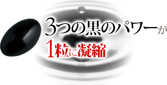 3つの黒のパワーが1粒に凝縮